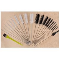 STONCEL Nylon Tube Brush Sets of 22 for Cleaning, Pipe Cleaner Brush Set Flexible Long Straw Glasses, Keyboards,Jewelry Cleaning（White/Black/Green）
