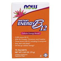 NOW Supplements, Instant Energy B-12 (2,000 mcg of B-12 per packet), Cellular Energy Boost*, 75 Packets