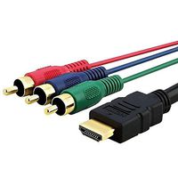 FYL 1080P HDMI-Male to 3 RCA Audio Video AV Cable Adapter For HDTV DVD 5 Feet 1.5m