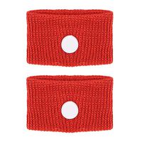 Wristbands,5 Colors 1 Pair Anti-Nausea Wristbands Motion Sickness Wristbands for Travel Plane Bus(RED)