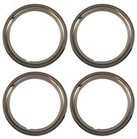 Set of 4 Chrome plated Steel 15" Universal 1.75 inch Beauty Trim Rings 1515C