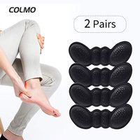 Heel Grips - COLMO Heel Cushion Inserts for Loose Shoes Gel 3D Butterfly Anti Slip Heel Protectors for Women (Black)