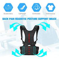 Posture Corrector Support Magnetic Lumbar Back Shoulder Brace Belt for Men Women (XL)