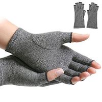 Compression Arthritis Gloves for Men&Women Ease Muscle Tension, Relieve Carpal Tunnel Aches(Gray) (L)