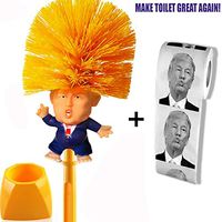 KOOYUTA Donald Trump Toilet Brush Toilet Paper Bundle Funny Political Gag Novelty Item (Holder Included)