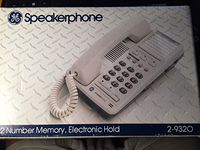 GE Speakerphone 2-9320 12 Number Memory, Electronic Hold (White)