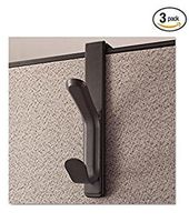 Universal 08607 Recycled Cubicle Double Coat Hook, Plastic, Charcoal