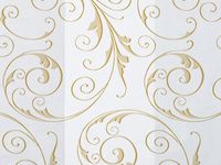 Pack Of 100, 3.5 X 2 X 7.5" Jewel Swirl Gold Classic Print Cello Bags 1.2 Mil(Frosted Accents) 1-1/2 Cups Made In USA