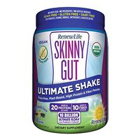 Renew Life Adult Probiotic - Skinny Gut Ultimate Shake Dietary Fiber Supplement - 10 Billion CFU - Vanilla, 13.4 Ounces