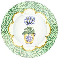 Caspari Paper Plates 10.5" Disposable Plates Dinner Plates Easter Plates Bridal Shower Party Plates Floral Plates Primrose Pk of 16