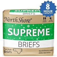 NorthShore Supreme Tab-Style Briefs, Green, Large, Pack/15