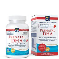 Nordic Naturals - Prenatal DHA, Supports Brain Development in Babies During Pregnancy and Lactation, Strawberry, 90 Soft Gels