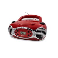 Retro CD Boombox FM PLL Radio-Red Electronic Accessories