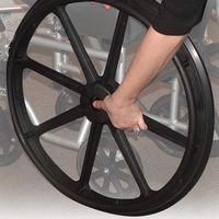 Complete Medical Wheel 24 Black Hand Rim for Tr18 1/Each, 6 Pound