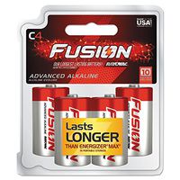 Fusion Advanced Alkaline Batteries, C, 4/pack