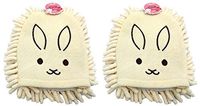 Microfiber Cleaning Mitten Cute Bunny Set of Two (Double White)
