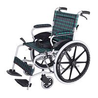 FLYSXP Portable Aluminum Alloy Folding Manual Wheelchair Disabled Elderly Scooter Wheelchair