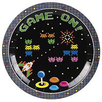 Video Game Party Supplies, Disposable Paper Plates (9 in., 80 Pack)