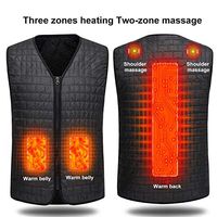 YIYIBO Lightweight Comfortable Heated Vest for Men and Women,Shoulder Massage,USB Rechargeable,Washable,Electric Heating Clothing,Hunting Camping Hiking Skiing,Black,XL