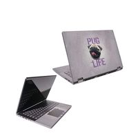 MightySkins Skin Compatible with Lenovo Flex 6 14" (2018) - Pug Life | Protective, Durable, and Unique Vinyl Decal wrap Cover | Easy to Apply, Remove, and Change Styles | Made in The USA