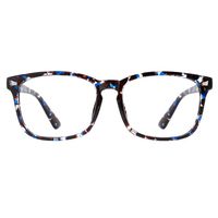 TIJN Blue Light Blocking Glasses Women Men Vintage Square Nerd Computer Glasses Anti Eyestrain (Blue Ink)
