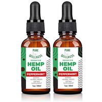 (2-Pack Peppermint) Hemp Oil Extract for Pain Relief & Stress Relief - 5000mg of Organic Hemp Extract - Grown & Made in USA - USDA Organic - Helps with Sleep, Skin & Hair