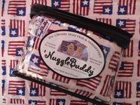 'NUGGLEBUDDY Microwavable Moist Heat & Aromatherapy Organic Rice Pack. RETRO AMERICAN FLAG Fabric with SPEARMINT EUCALYPTUS Aromatherapy.