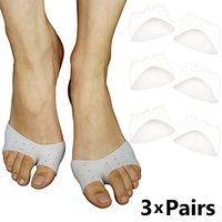 Bunion Corrector Foot Sleeves – Gel Forefoot Pads for Ball of Foot Metatarsal Cushioning and Protection. Diabetic Foot Care to Help Toe Calluses Corns Blisters, Mortons Neuroma or Sesamoiditis