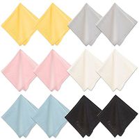 SHINLIF 12 Pcs Microfiber Cleaning Cloths 9.8x9.8 Inch Multy Color-Perfect for Cleaning Cell Phones, Lenses, Laptops, Tablets, Glasses, Spectacles, Silverware, Screens, and Delicate Surface(12 Pack）