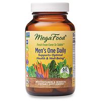 MegaFood, Men's One Daily, Daily Multivitamin and Mineral Dietary Supplement with Vitamins B, D and Zinc, Non-GMO, Vegetarian, 60 tablets (60 servings)
