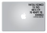 in Memory of Stephen Hawking Intelligence Definition Leetspeak Decal Sticker for MacBook Laptop car (Black)