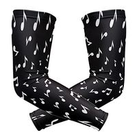 LEVEIS Music Notes Sports Compression Arm Sleeves for Baseball, Basketball, Football, Cycling, Golf 1 Pair 2 Sleeves