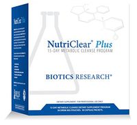 Biotics Research NutriClear® Plus—Detox Program, Convenient. Single Pack Serving. Easy-to-Follow Metabolic Cleanse Program. 17 g Organic Pea Protein/Serving, 30 Packs. Shaker Bottle.