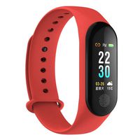 fanmaosdf Heart Rate Blood Pressure Monitor Fitness Tracker Smart Bracelet Activity Tracker Smart Watch Waterproof Wristband with Heart Rate Blood Pressure for Android and iOS Red