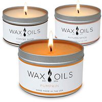 Scented Candles (Pumpkin, Coffee Shop & Autumn Spice 3-Pack) 8oz