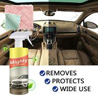 Mighty Car Cleaner Agent, All- purpose & Water-based Form Cleaning Spray for Anti-fog & Car Window Cleanning with Garden-fresh Scent, Protect Surfaces Like Car Engines, Steering wheels (200ML + Towel)