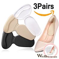 Heel Cushion Pads Grips Heel Pads Inserts Grips,Insoles Liners for Heel Slip,Rubbing,blisters Shoes Too Big (mutipack 3pairs) (mutipack 3pairs)