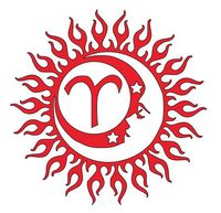 Home Grown Claremore Aries (Zodiac) Vinyl Sticker | 5.5" Width X 5.5" Height (Red)
