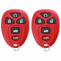 KeylessOption Keyless Entry Remote Control Car Key Fob Replacement for 15912860 -Red (Pack of 2)