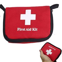 MTGHYAYA Small First Aid Kits Empty, First Aid Bag Pouch Compact Survival Medicine Bag for Home Office Car Businesses Camping(Empty Bag) (Red with Loops)