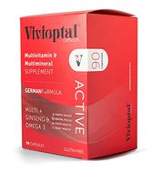 ViVivioptal Active 90 Capsules - Multivitamin & Multimineral Supplement - Ginseng & Omega 3