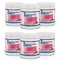 L-arginine Pro, 1 Now L-arginine Supplement - 5,500mg of L-arginine Plus 1,100mg L-Citrulline + Vitamins & Minerals for Cardio Health, Blood Pressure (Raspberry, 6 Jars)