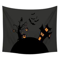 Bosji (150x200cm) Wall Hanging Tapestry, Happy Halloween Decorative Pumpkins Sastle Tree Printed Scary Tapestry, Art Home Garden Decoration