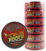 (6)Six Chattahoochee Hooch Herbal Snuff Cans 1.2oz/34g - CHERRY - ROUGH - No Tobacco, No Nicotine