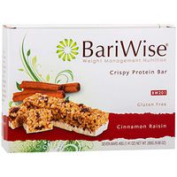 BariWise Crispy Protein Bar - Cinnamon Raisin (7ct), High Protein Bars, Trans Fat Free, Aspartame Free