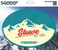 Squiddy Stowe Vermont - Vinyl Sticker Decal for Phone, Laptop, Water Bottle (3" Tall)