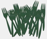 Dark Green Plastic Forks (48)