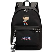 Hosston Kpop BTS Bangtan Boys Backpack Unisex Casual Schoolbag Laptop Bag College Bag Travel Rucksack Nice Gift for A.R.M.Y (Black 11-J-HOPE)