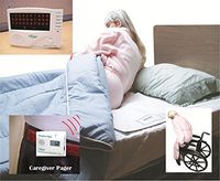 Cordless/Wireless Bed & Chair Alarm System with Pager - 10" x 30" Bed Pad