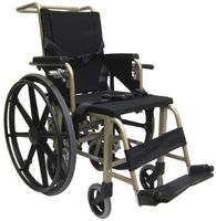 Karman Healthcare KMAA20 KMAA20 Convertible Airplane Aisle Chair, Foot Operated 24 in. Quick Release Rear Wheels, also comes with 7 in. Rear Wheels